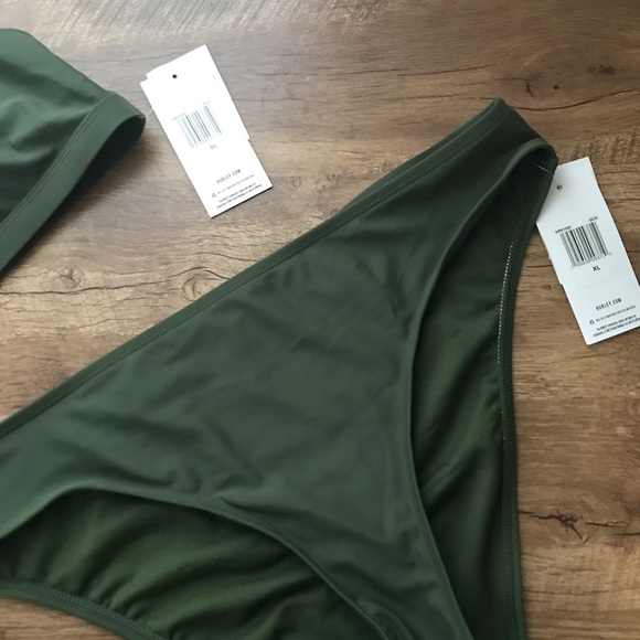 NWT Hurley High Waisted Strappy Back 2 Piece Olive Green XL - Picture 5 of 9